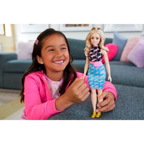 Muñeca Barbie Fahionista 202 Remera Negra