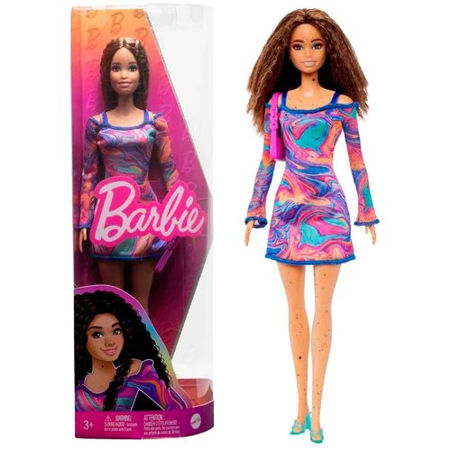 Muñeca Barbie Fahionista 206 Cabello Rizado