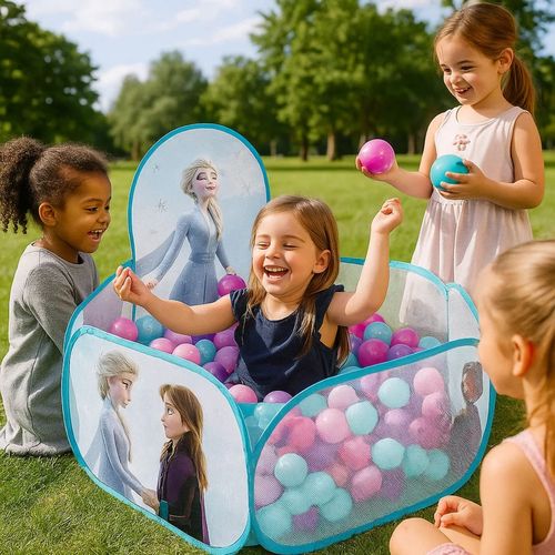 Casita Pelotero Infantil Frozen Celeste 120 Cm Original Disney