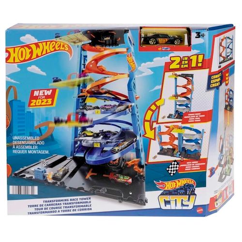 Pista Hot Wheels Torre De Carreras Con Doble Altura