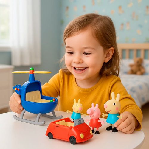Helicoptero Pequeño Peppa Pig Con Figura Original