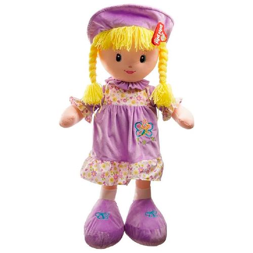 Peluche de Muñeca Plush Soft 80 Cm Vestido Violeta