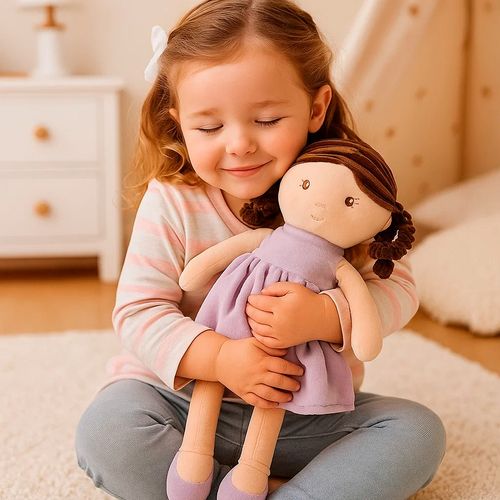 Muñeca de Peluche Soft 50cm Lila