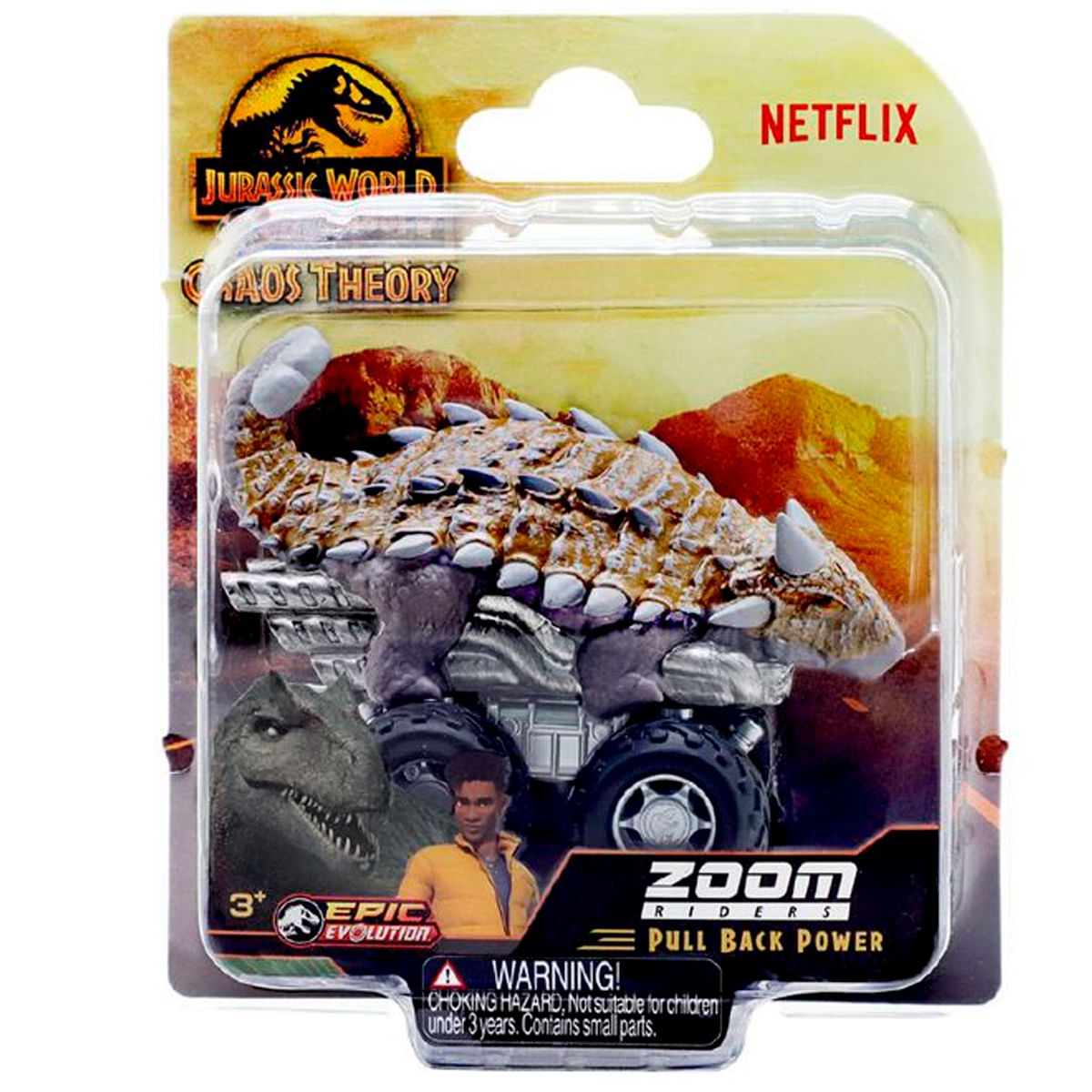 Jurassic World Zoom Riders Auto Ankylosaurus El Mundo del Juguete