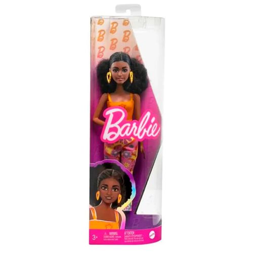 Muñeca Barbie Fahionista 198 Remera Naranja