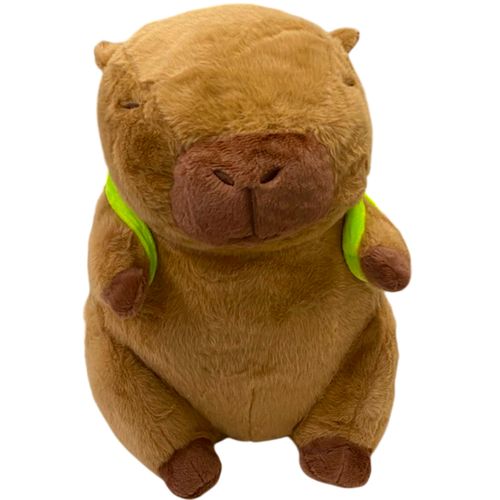 Peluche De Capibara Con Mochila De Tortuga