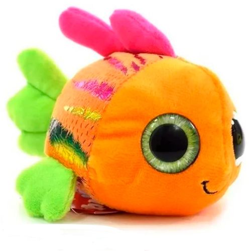 Peluche Animales De Mar Con Brillos 15 Cm Pez Naranja