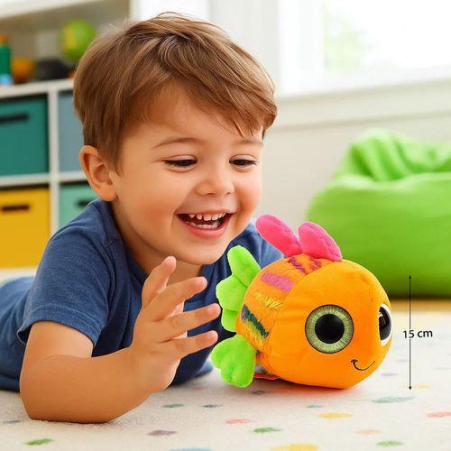 Peluche Animales De Mar Con Brillos 15 Cm Pez Naranja