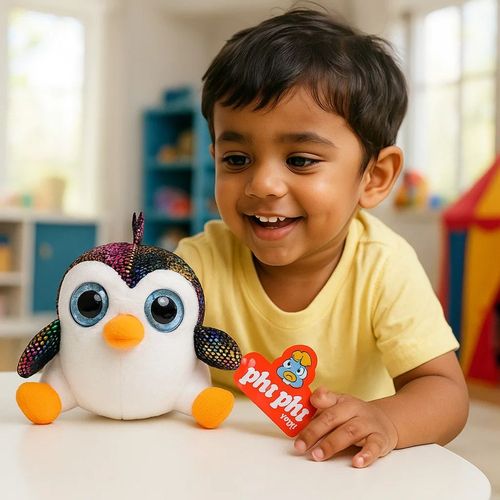 Peluche Animales De Mar Con Brillos 15 Cm Pingüino
