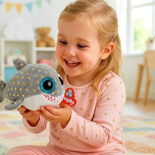 Peluche Animales De Mar Con Brillos 15 Cm Tiburón