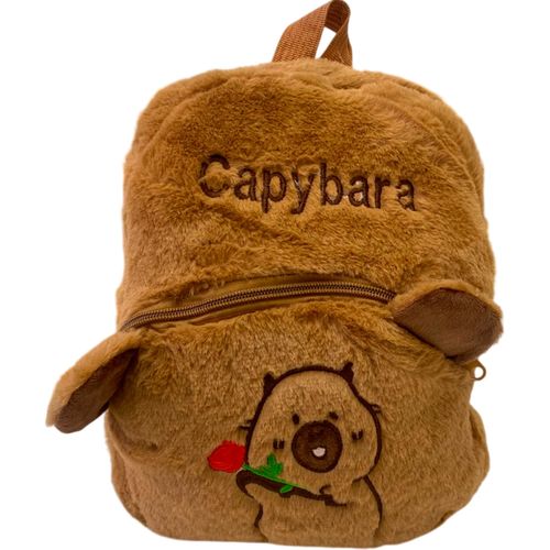 Mochila De Capibara Con Una Rosa