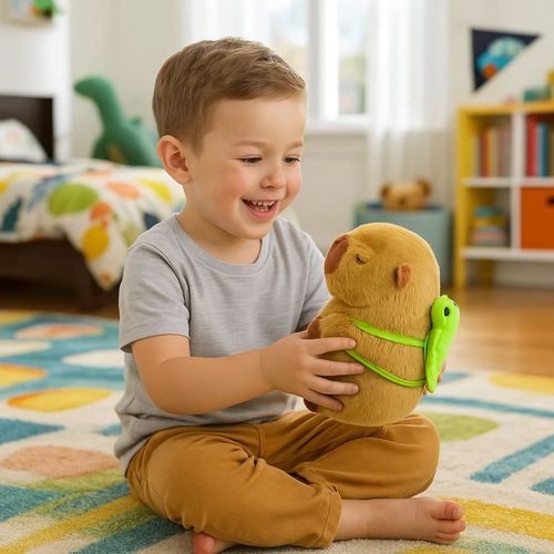 Peluche De Capibara Con Una Tortuga