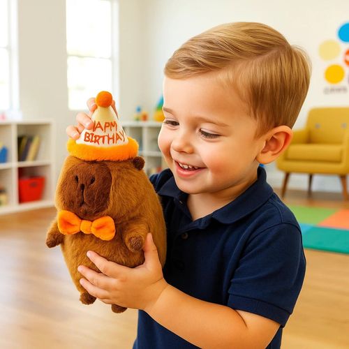 Peluche De Capibara De Cumpleaños