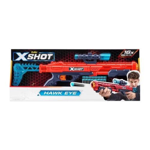 Escopeta Pistola Lanza Dardos X-Shot Hawk Eye Roja