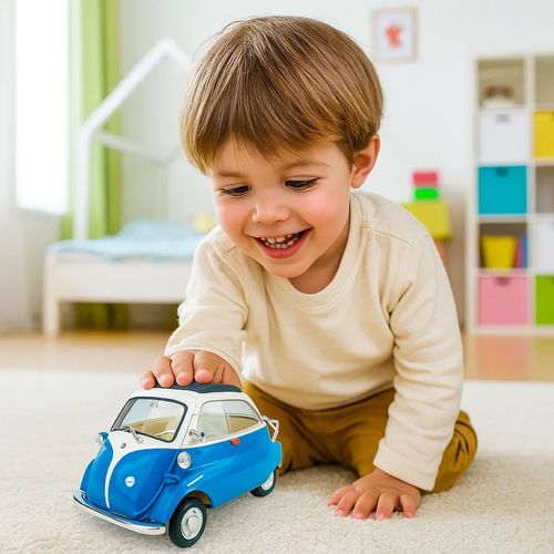 Auto Colección Welly Metal 1:36 Bmw Isetta Azul