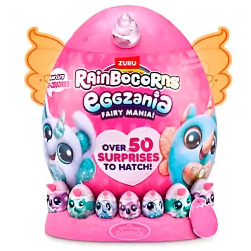 Peluche Rainbocorn Fairy Mania Huevo Sorpresa 35 Cm Naranja