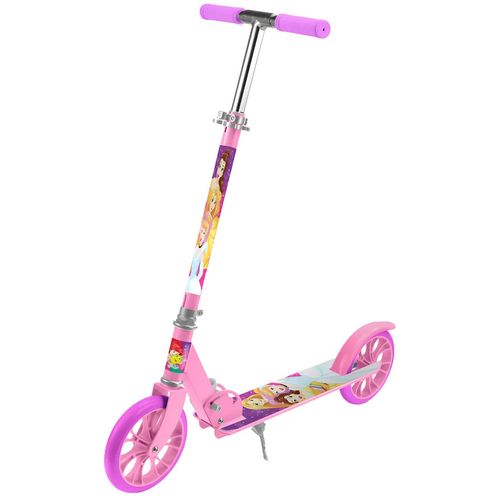 Monopatin Plegable Aluminio De Princesas Disney Base Rosa Ruedas Lila