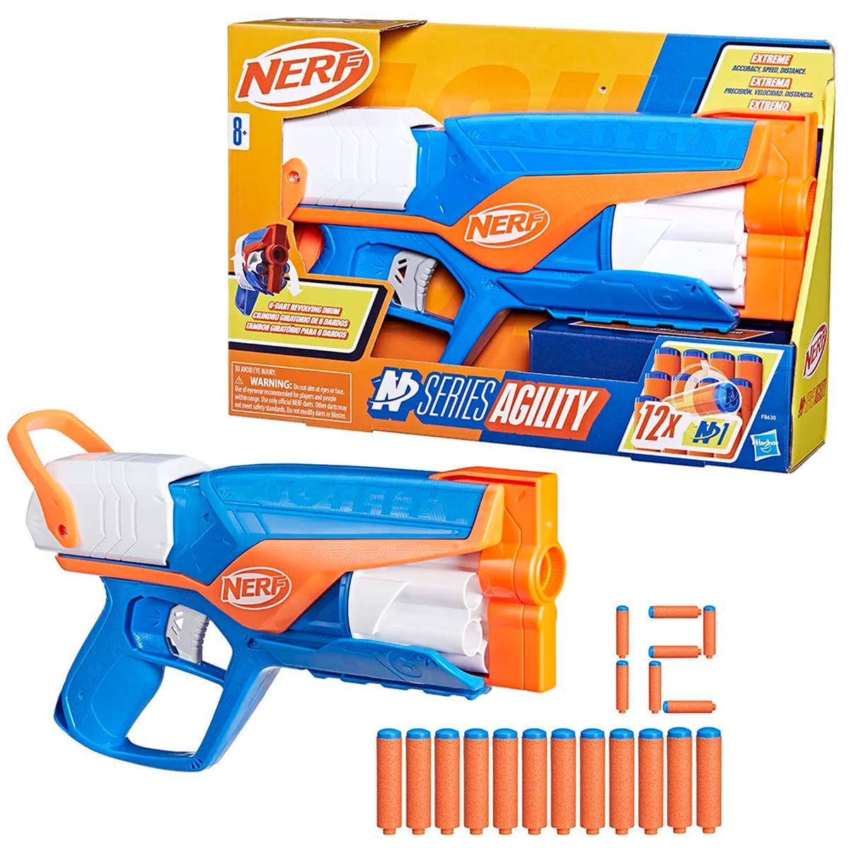 Pistola Nerf N Series Agility Lanzadora 12 Dardos Hasbro
