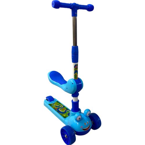 Andador Monopatin Frog 3 En 1 Con luces Plegable Azul