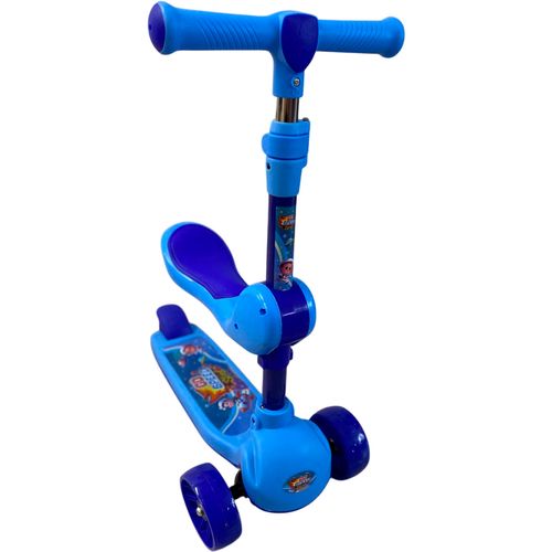 Andador Monopatin 3 en 1Con Luces y Plegable Azul