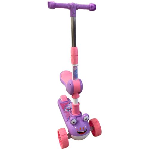 Andador Monopatin Frog 3 En 1 Con luces Plegable Lila