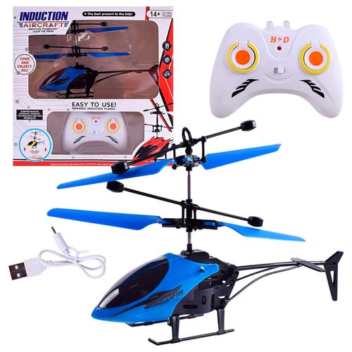 Juguete Helicóptero A Control Remoto Azul