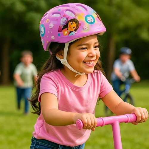 Kit Casco y Protecciones de Gabby Doll House Rosa