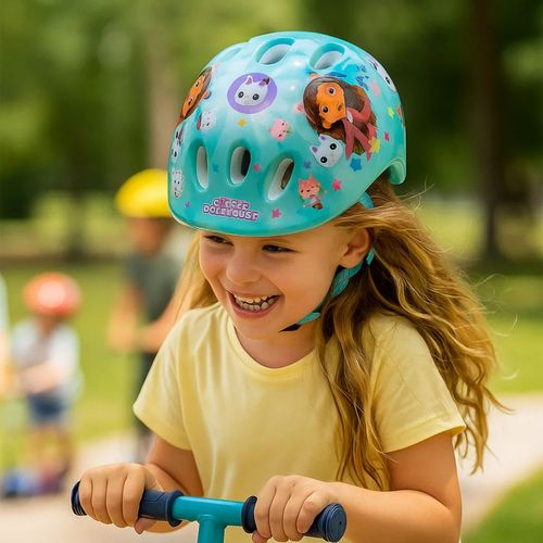 Kit Casco y Protecciones de Gabby Doll House Turquesa