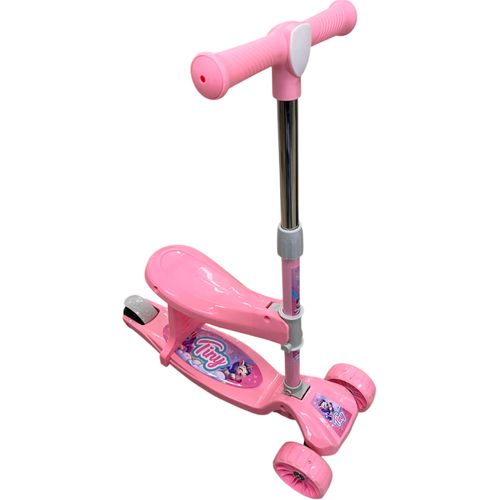 Monopatin 2 En 1 Con Luces Andador Rosa