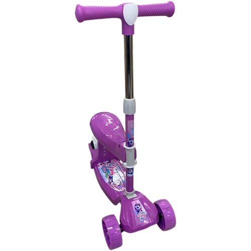 Monopatin 2 En 1 Con Luces Andador Fucsia