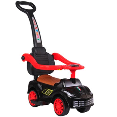 Andador Pata Pata 2 En 1 Con Luz y Sonido Auto Negro