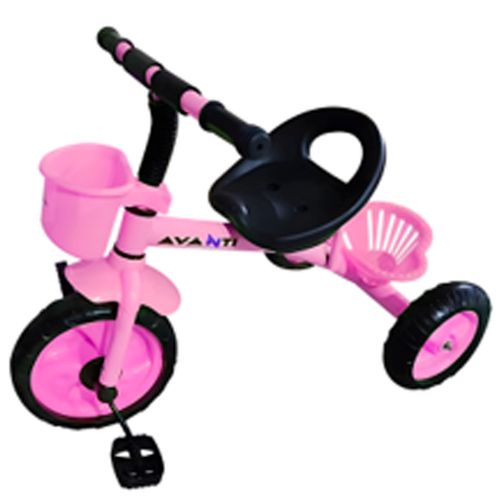 Triciclo De Aluminio Reforzado Con Canasto Rosa