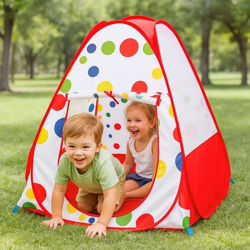 Carpa Pelotero Plegable Con Lunares De Colores