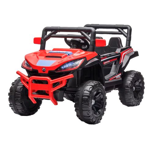 Utv A Batería Con Luz Y Sonido Radio Control Rojo Y Negro