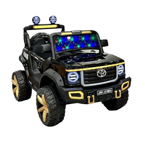 Camioneta A Batería Con Luz Y Sonido Radio Control Negro
