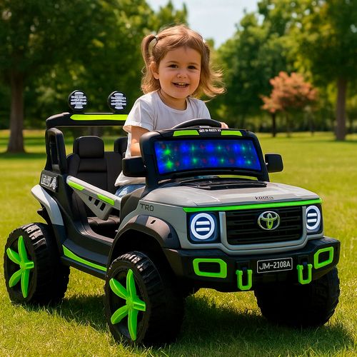 Camioneta A Bateria Con Luz Y Sonido Radio Control Gris