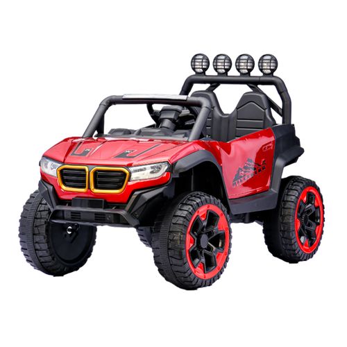 Camioneta 4x4 Todoterreno  A Bateria Con Luz Sonido y Radio Control Rojo