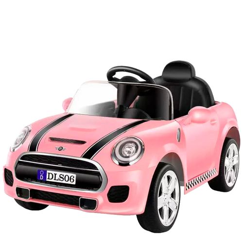 Minicooper a Batería Con Luz Sonido y Radio Control Rosa