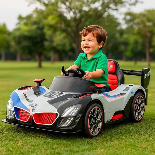 Auto a Bateria GT Carrera con Luz Sonido y Radio Control Gris