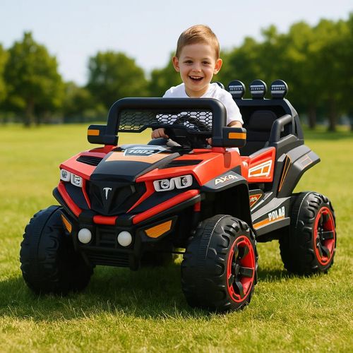 Utv Deportivo A Batería Con Luz Y Sonido Radio Control Rojo