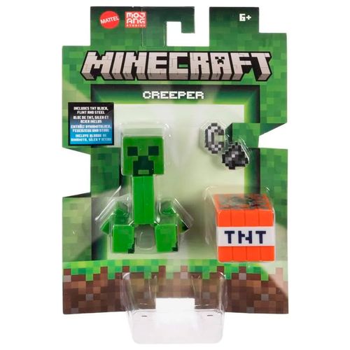 Figura Articulada de Minecraft 10cm Creeper con Accesorios
