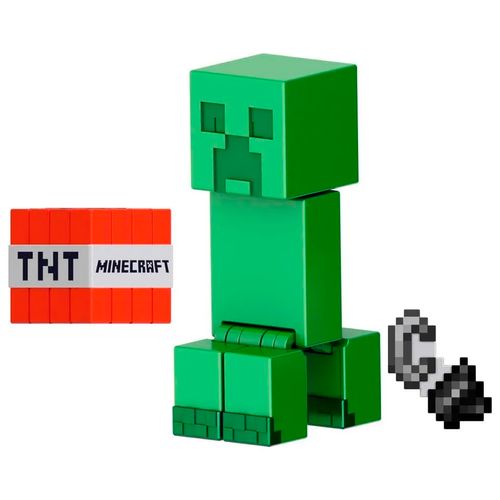 Figura Articulada de Minecraft 10cm Creeper con Accesorios