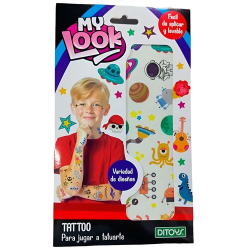 Planchas De Tattoos Infantil My Look Azul