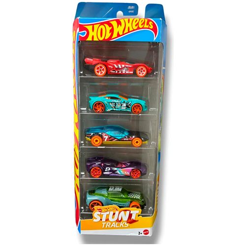 Vehículos Hot Wheels Pack X5 Autos Escala 1:64  Stunt Tracks 2