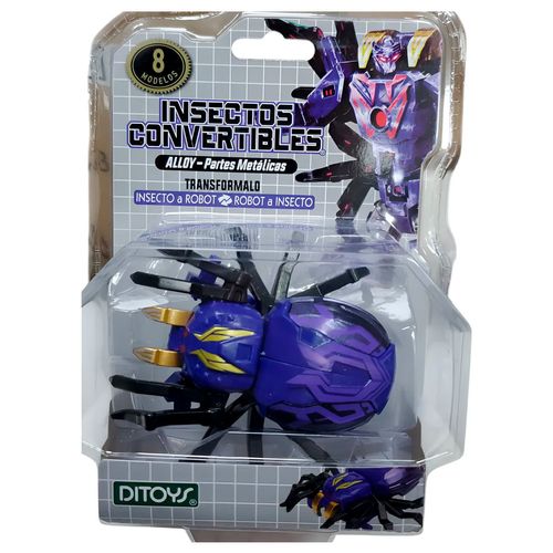 Figura Convertible De Insectos Tarantula Violeta
