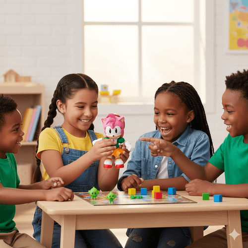 Figura Articulada Sonic The Headgehog De Rose 10 Cm