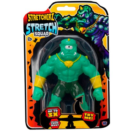 Figuras Stretcherz Stretch Squad Estirable Flexible Ciclope Verde