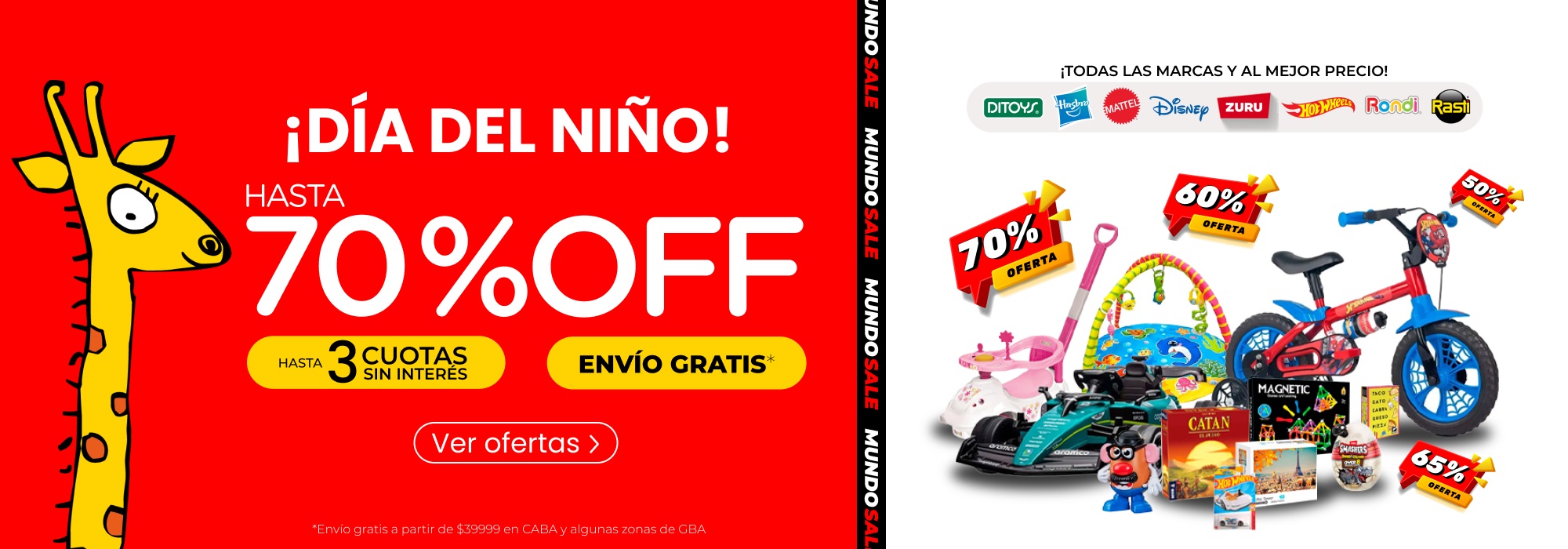 Adelantate al día del niño! Hasta 50 % OFF​