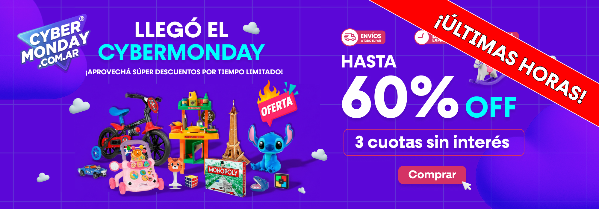 Empezó el Cyber Monday. Descuentos de hasta 60% OFF por tiempo limitado.​